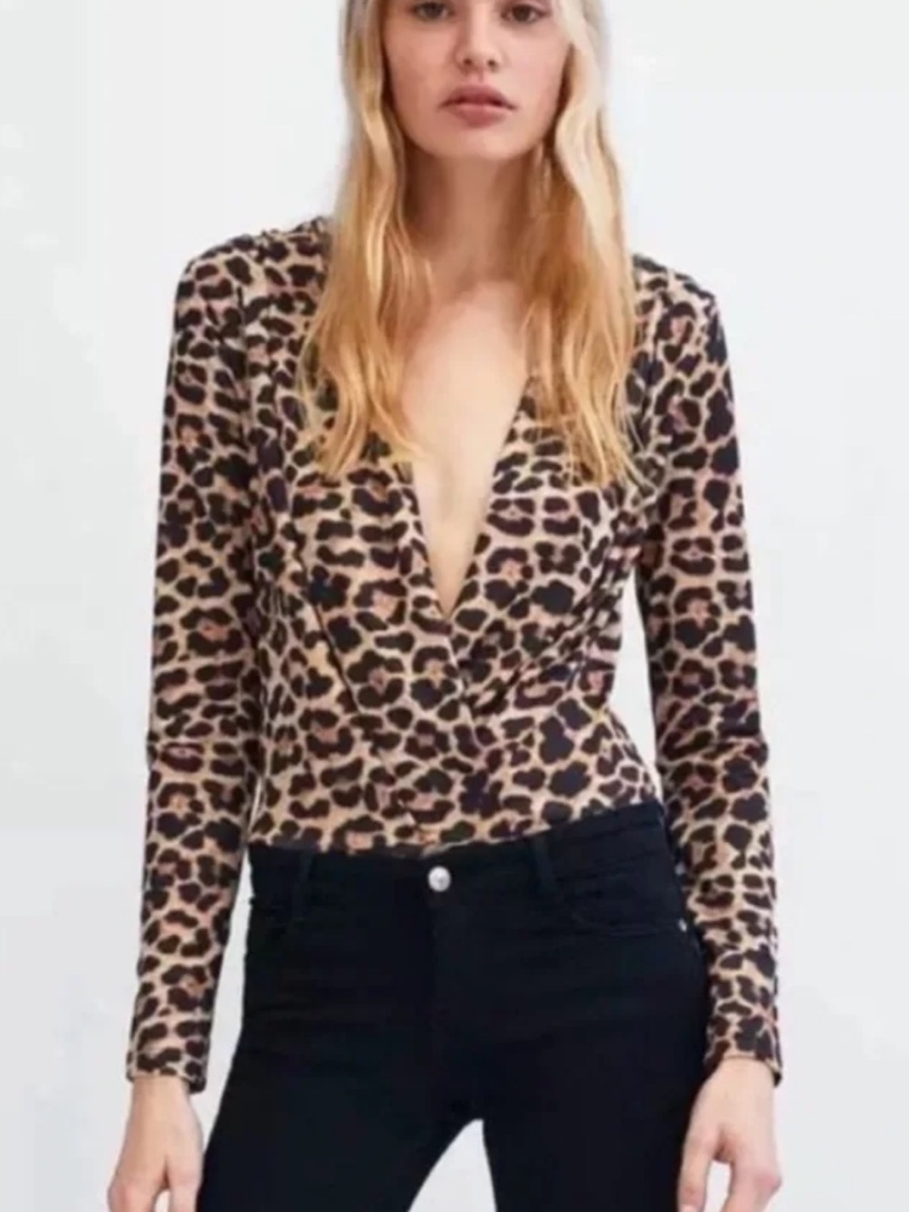ZARA Trafaluc cheetah print bodysuit